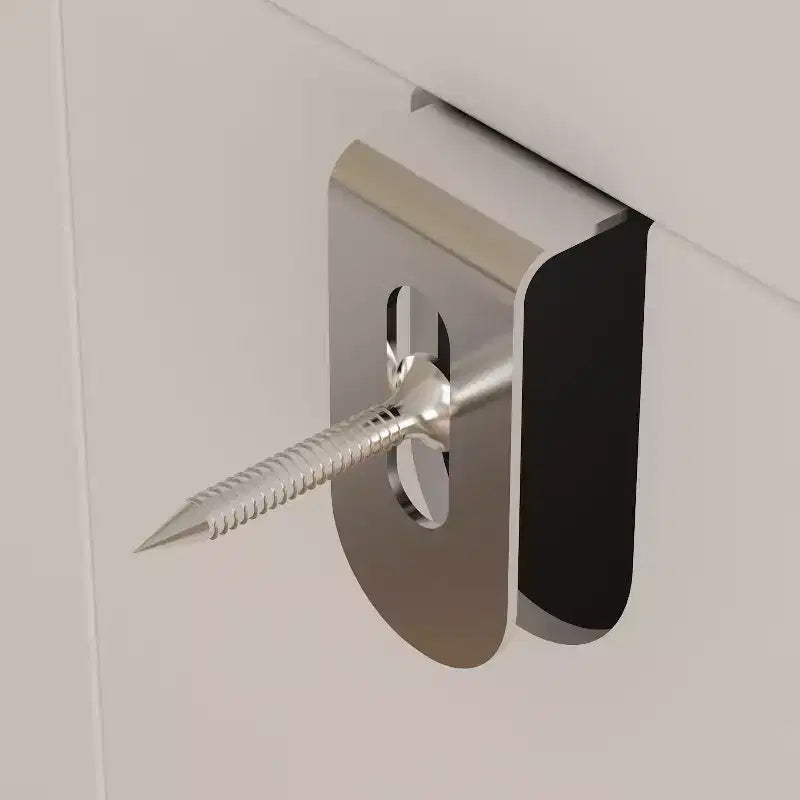 Comò verticale moderno Famapy bianco a 6 cassetti con gambe robuste e maniglie in metallo