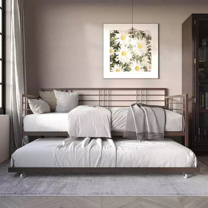 ChaletPosh Metal Daybed With Trundle