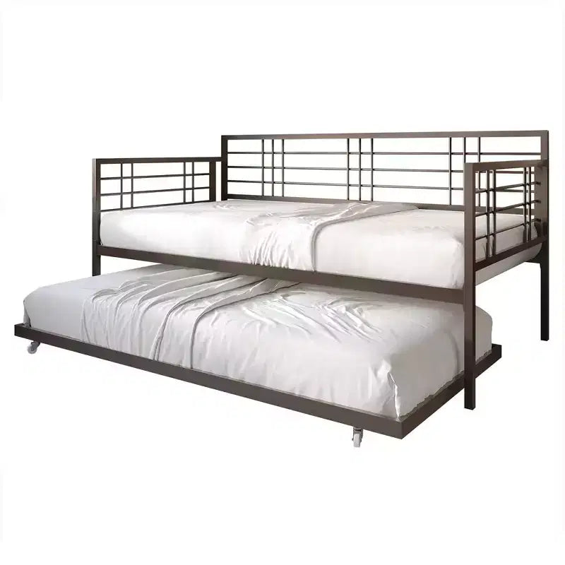 ChaletPosh Metal Daybed With Trundle