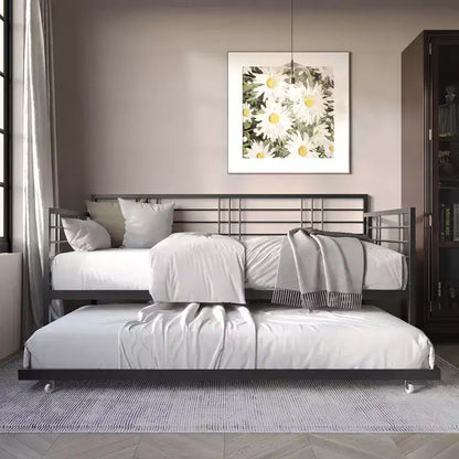 ChaletPosh Metal Daybed With Trundle