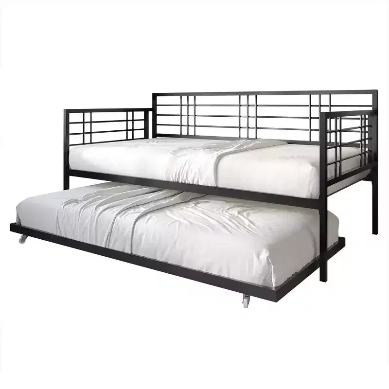 ChaletPosh Metal Daybed With Trundle