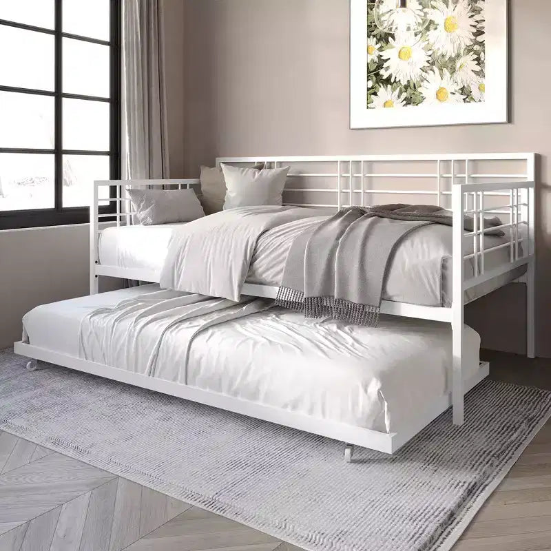 ChaletPosh Metal Daybed With Trundle