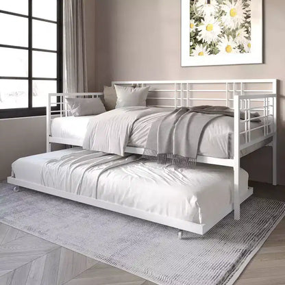 ChaletPosh Metal Daybed With Trundle