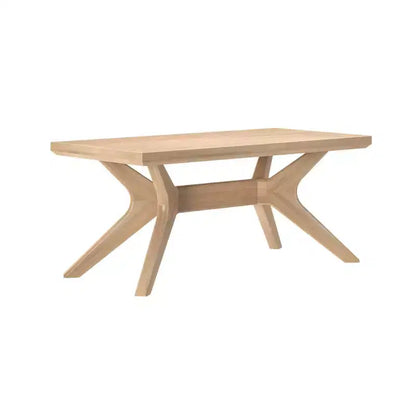 Plank+Beam Solid Wood Cross Leg Rectangular Coffee Table, 40 Coffee Table for Living Room