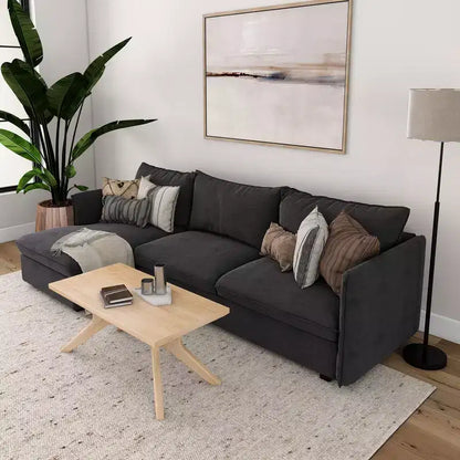 Plank+Beam Solid Wood Cross Leg Rectangular Coffee Table, 40 Coffee Table for Living Room