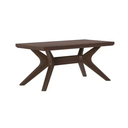 Plank+Beam Solid Wood Cross Leg Rectangular Coffee Table, 40 Coffee Table for Living Room