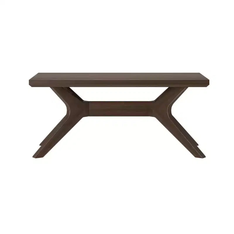 Plank+Beam Solid Wood Cross Leg Rectangular Coffee Table, 40 Coffee Table for Living Room