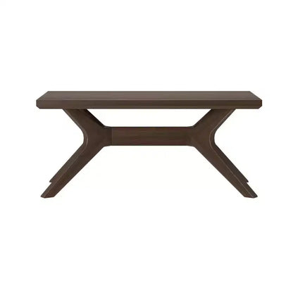 Plank+Beam Solid Wood Cross Leg Rectangular Coffee Table, 40 Coffee Table for Living Room
