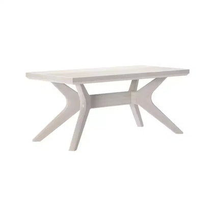 Plank+Beam Solid Wood Cross Leg Rectangular Coffee Table, 40 Coffee Table for Living Room