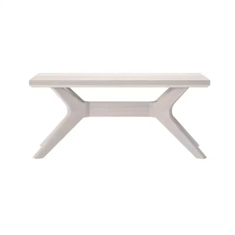 Plank+Beam Solid Wood Cross Leg Rectangular Coffee Table, 40 Coffee Table for Living Room