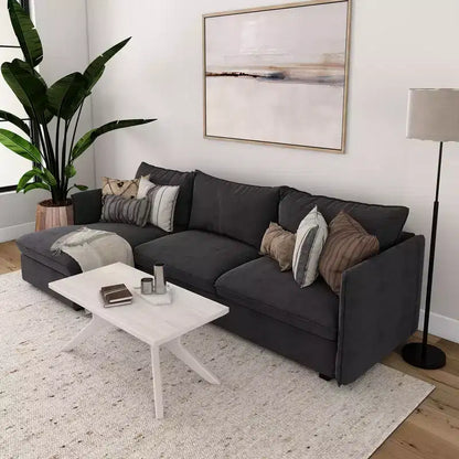 Plank+Beam Solid Wood Cross Leg Rectangular Coffee Table, 40 Coffee Table for Living Room