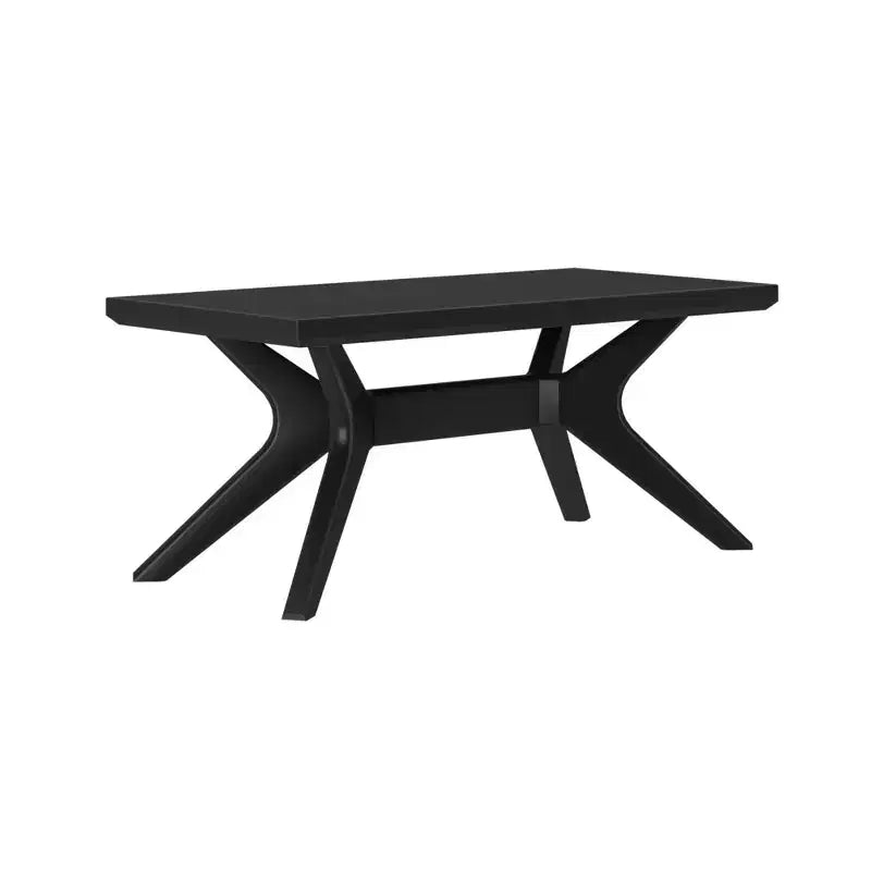 Plank+Beam Solid Wood Cross Leg Rectangular Coffee Table, 40 Coffee Table for Living Room