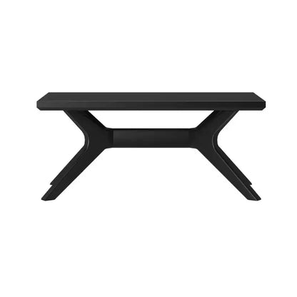 Plank+Beam Solid Wood Cross Leg Rectangular Coffee Table, 40 Coffee Table for Living Room