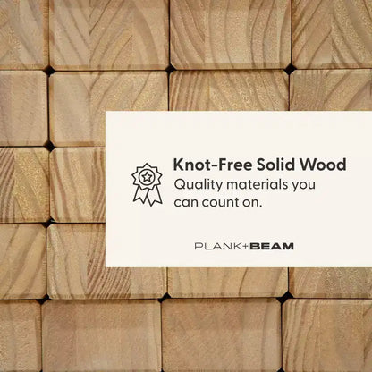 Plank+Beam Solid Wood Cross Leg Rectangular Coffee Table, 40 Coffee Table for Living Room
