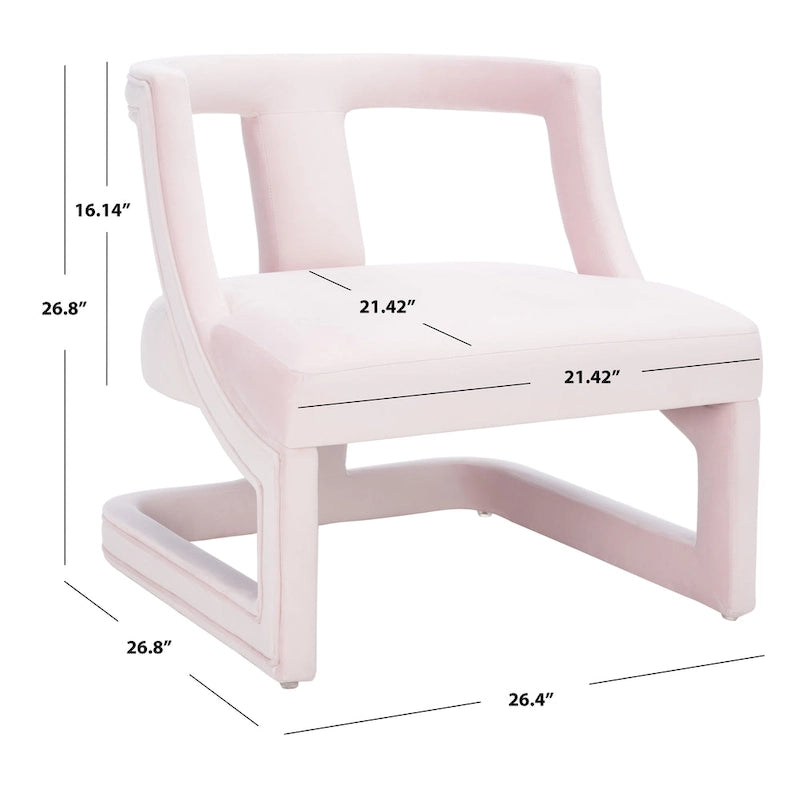 SAFAVIEH Emelie Accent Chair - 27  W x 27  D x 27  H - 26Wx27Dx27H