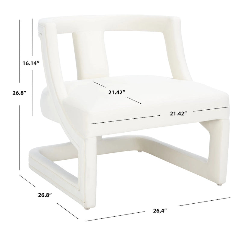 SAFAVIEH Emelie Accent Chair - 27  W x 27  D x 27  H - 26Wx27Dx27H