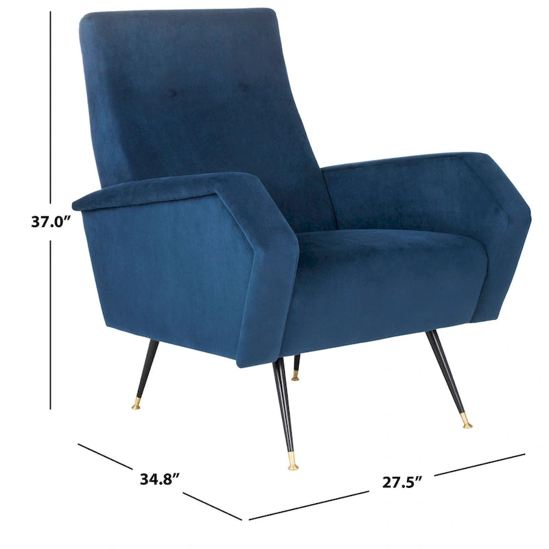 SAFAVIEH Senja Mid-Century Modern Retro Club Chair - 27.5  x 34.8  x 37  - 28Wx35Dx37H