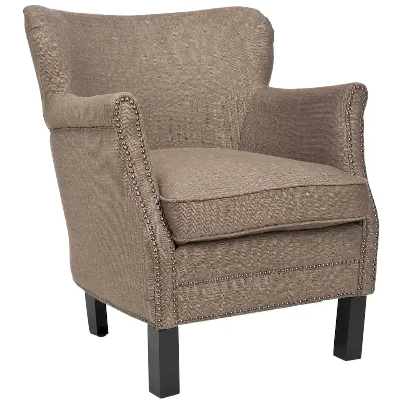 SAFAVIEH Corie Brown Club Chair - 26.6  x 28.9  x 29.3  - 27Wx29Dx29H