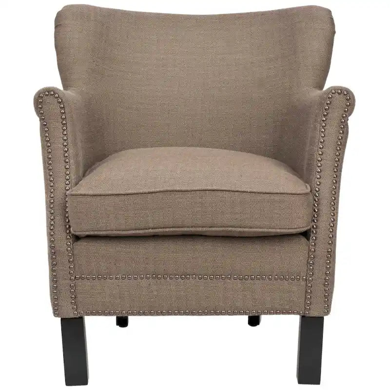 SAFAVIEH Corie Brown Club Chair - 26.6  x 28.9  x 29.3  - 27Wx29Dx29H