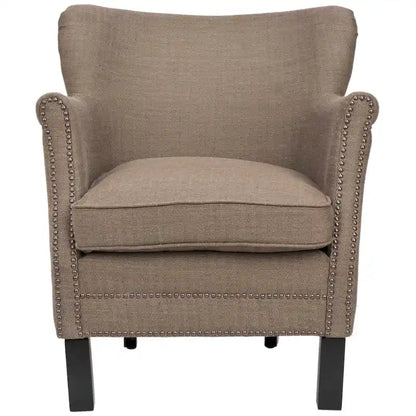 SAFAVIEH Corie Brown Club Chair - 26.6  x 28.9  x 29.3  - 27Wx29Dx29H