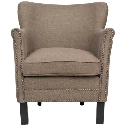 SAFAVIEH Corie Brown Club Chair - 26.6  x 28.9  x 29.3  - 27Wx29Dx29H