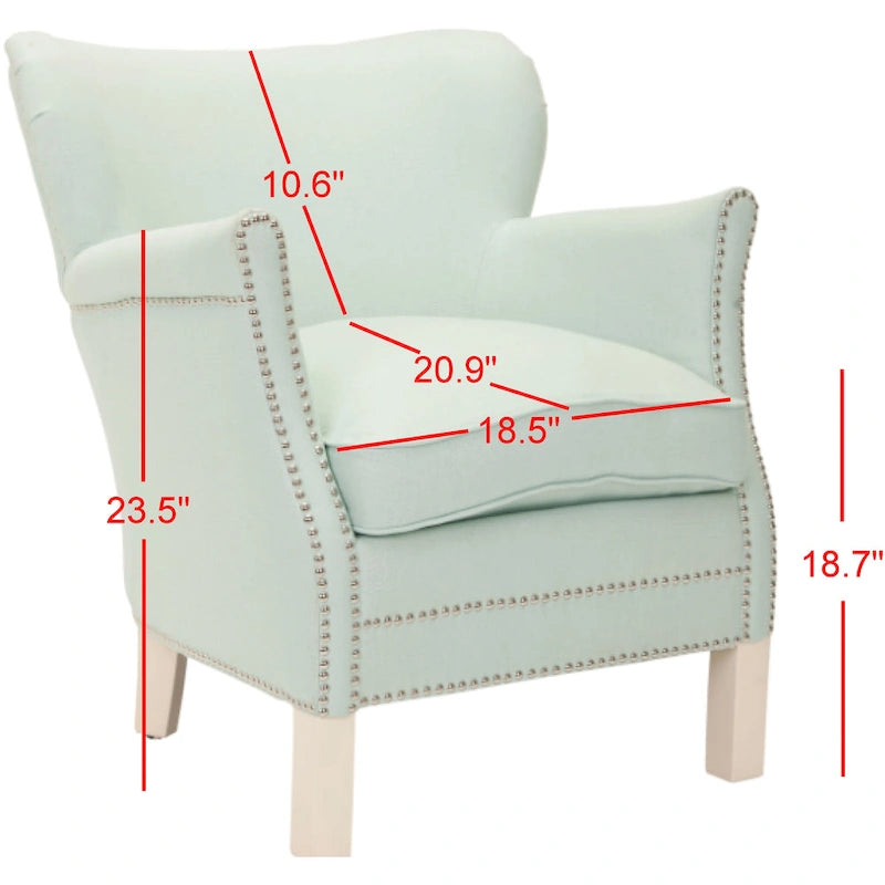 SAFAVIEH Corie Brown Club Chair - 26.6  x 28.9  x 29.3  - 27Wx29Dx29H