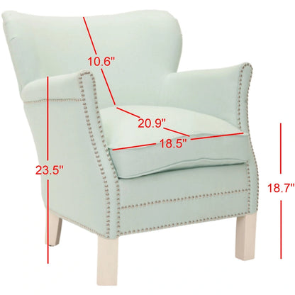 SAFAVIEH Corie Brown Club Chair - 26.6  x 28.9  x 29.3  - 27Wx29Dx29H