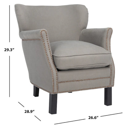 SAFAVIEH Corie Brown Club Chair - 26.6  x 28.9  x 29.3  - 27Wx29Dx29H