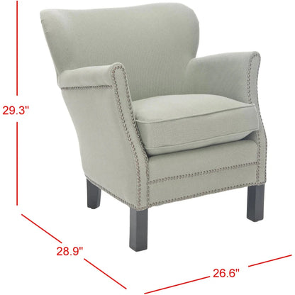 SAFAVIEH Corie Brown Club Chair - 26.6  x 28.9  x 29.3  - 27Wx29Dx29H