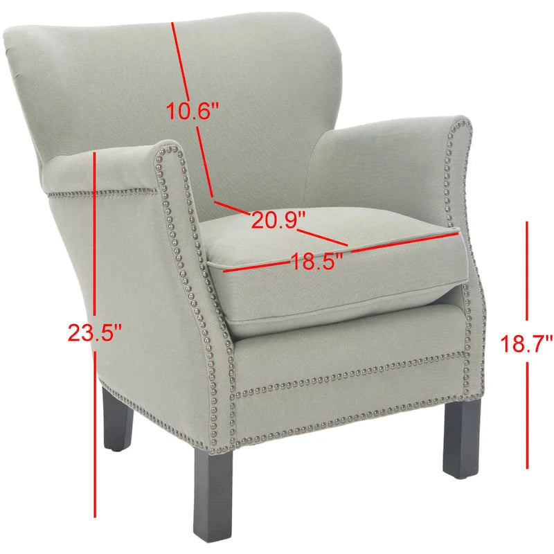 SAFAVIEH Corie Brown Club Chair - 26.6  x 28.9  x 29.3  - 27Wx29Dx29H