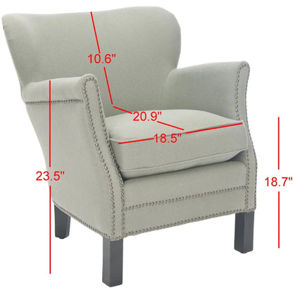 SAFAVIEH Corie Brown Club Chair - 26.6  x 28.9  x 29.3  - 27Wx29Dx29H