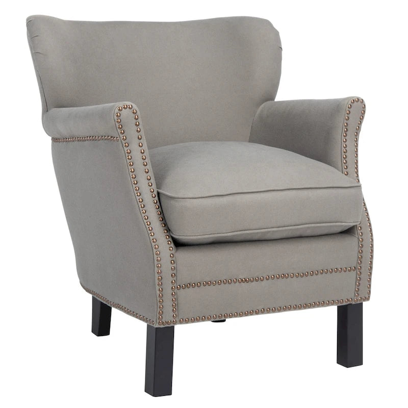 SAFAVIEH Corie Brown Club Chair - 26.6  x 28.9  x 29.3  - 27Wx29Dx29H