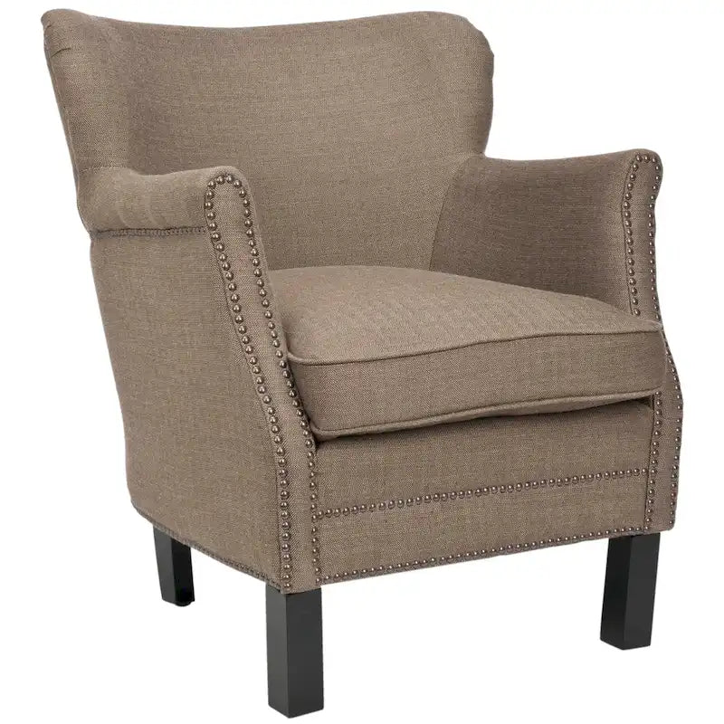 SAFAVIEH Corie Brown Club Chair - 26.6  x 28.9  x 29.3  - 27Wx29Dx29H