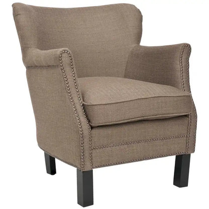 SAFAVIEH Corie Brown Club Chair - 26.6  x 28.9  x 29.3  - 27Wx29Dx29H
