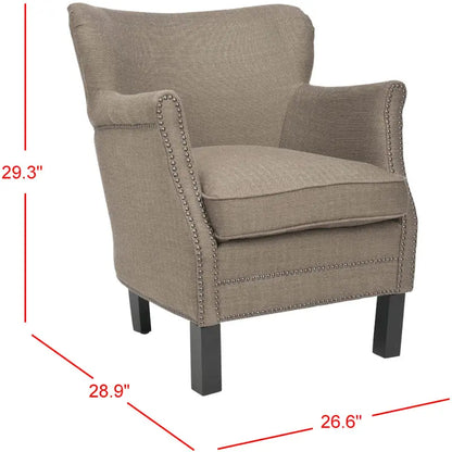 SAFAVIEH Corie Brown Club Chair - 26.6  x 28.9  x 29.3  - 27Wx29Dx29H