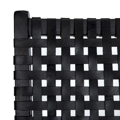 SAFAVIEH Theodora Leather Woven Accent Chair - 25.2  W x 31.5  L x 26.8  H - 25Wx31Dx27H