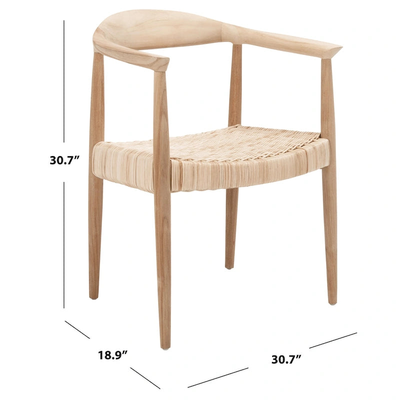 SAFAVIEH Wilda Rope Rattan Accent Chair - 24.8  W x 18.9  L x 30.7  H - 25Wx19Dx31H