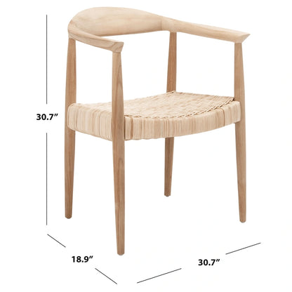 SAFAVIEH Wilda Rope Rattan Accent Chair - 24.8  W x 18.9  L x 30.7  H - 25Wx19Dx31H