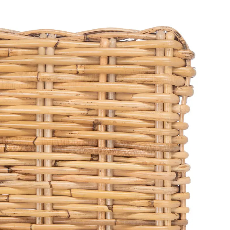 SAFAVIEH Winnifred Coastal Rattan Accent Chair with Cushion - 18.5  W x 22.8  L x 38.2  H - 19Wx23Dx38H