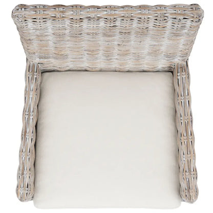 SAFAVIEH Winnifred Coastal Rattan Accent Chair with Cushion - 18.5  W x 22.8  L x 38.2  H - 19Wx23Dx38H