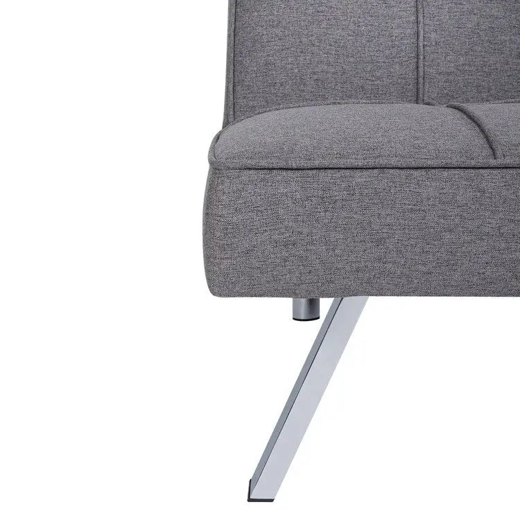 Madison Modern Comfort Futon Sofa Bed, Tufted, Convertible, Linen Fabric, 750 lbs Weight Capacity