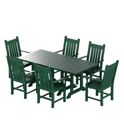 WestinTrends 7 Piece Outdoor Patio Dining Set Outdoor Table and Armchair Set
