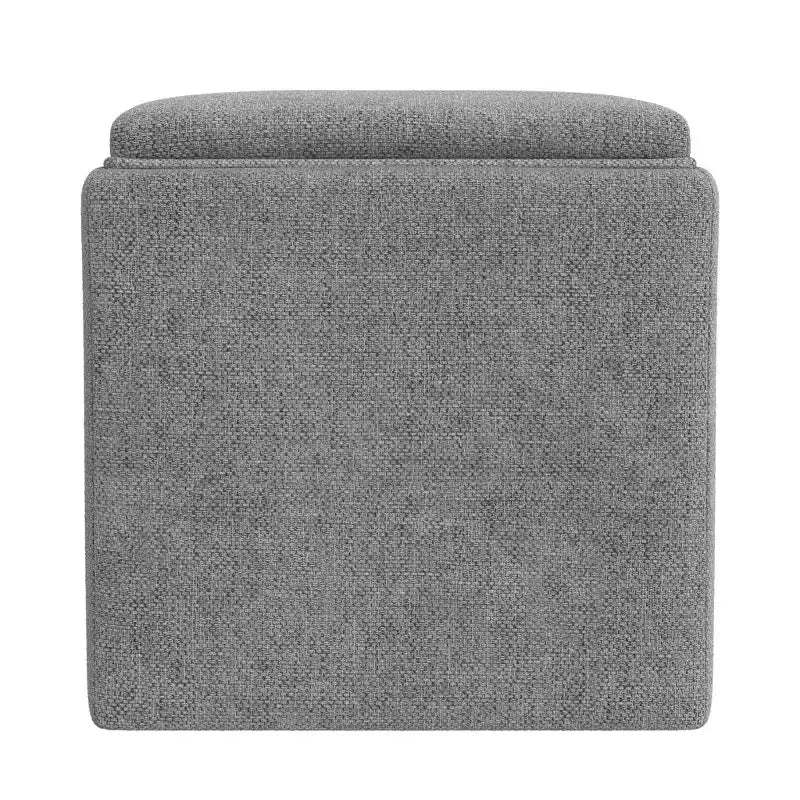 Pouf contenitore HomePop con coperchio a vassoio