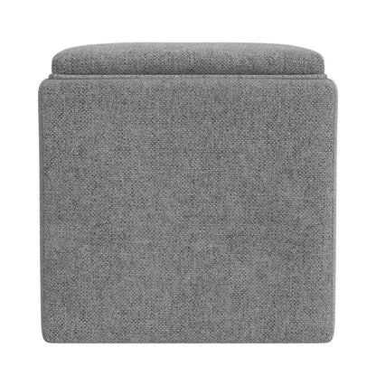 Pouf contenitore HomePop con coperchio a vassoio
