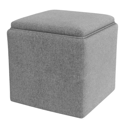 Pouf contenitore HomePop con coperchio a vassoio