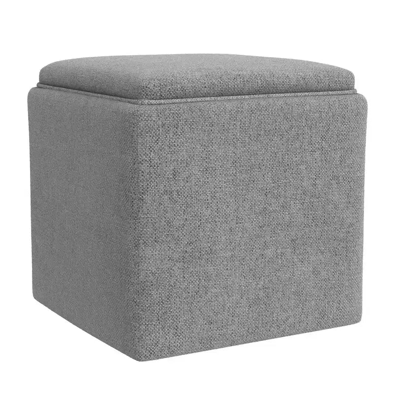 Pouf contenitore HomePop con coperchio a vassoio