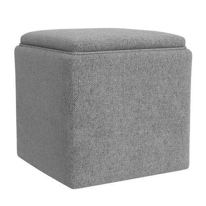 Pouf contenitore HomePop con coperchio a vassoio