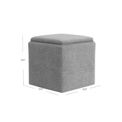 Pouf contenitore HomePop con coperchio a vassoio