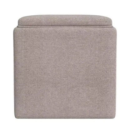 Pouf contenitore HomePop con coperchio a vassoio