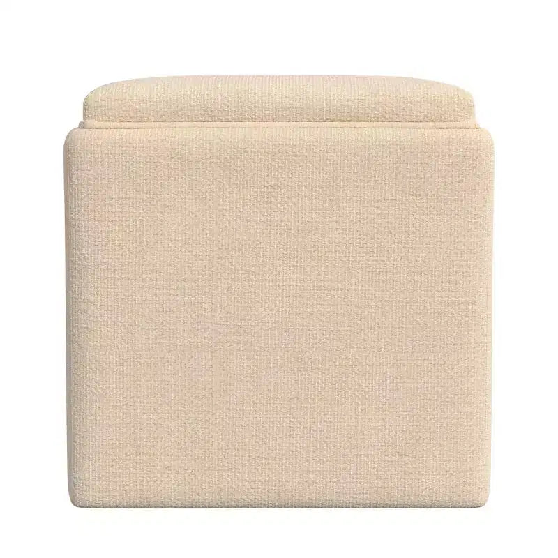 Pouf contenitore HomePop con coperchio a vassoio